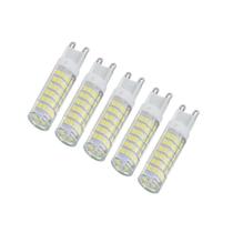 Kit 5 Lâmpadas Led Halopin G9 7w 220 VOLTS - Branco Quente