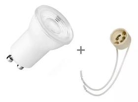 Kit 5 Lâmpadas Led Mini Dicroica 3,5w 3000k + Soquete GU10