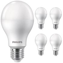 Kit 5 Lâmpadas Led Philips 16w Branco Quente 3000K E27 Equivale 100w Luz Amarela Bulbo Super Led Residencial Bivolt