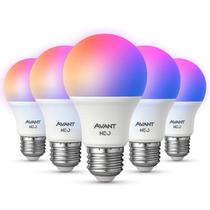Kit 5 Lampadas Led Smart Inteligente Wi Fi Alexa 10w RGB E27 110v/220v Cod: 290028177-5 Avant Neo