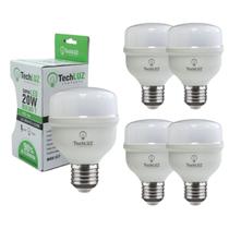 Kit 5 Lâmpadas Led Super Bulbo 20w Alta Potência Bivolt Branco Frio- Techluz Kit 5 Lâmpadas Led Super Bulbo 20w Alta Potência Bivolt Branco Frio- Techluz