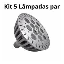 Kit 5 Lâmpadas Par 38 12W 3000K Branco Quente Kit 5 Lâmpadas Par 38 12W 3000K Branco Quente