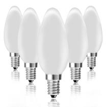 Kit 5 Lâmpadas Vela Lisa Leitosa Vl-37 E-14 40w 127v