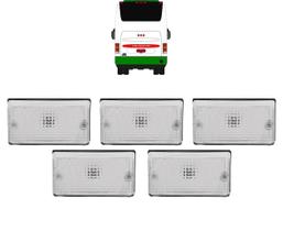 KIT 5 Lanterna Dianteira Delimitadora Teto Vigia CR c/ Soquete Ônibus Busscar