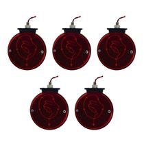 Kit 5 Lanternas Maria Smart Nossa Senhora Terço Base Preta Lantersul