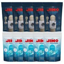 Kit 5 Lava Máquina Pastilhas Concentrada 10x17g 5 Lava Máquina De Lavar Roupas 10x20g 10un Pastilhas Hidrossolúvel Sem Cloro Remove Resíduos