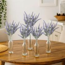 Kit 5 Lavanda Nevada Lilás Artificial Toque Real Decora Lil