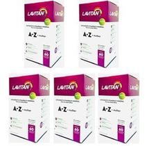 Kit 5 Lavitan A-Z Mulher 60 Comprimidos Vitaminas e Minerais