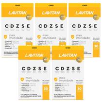 Kit 5 Lavitan CDZSE Imunidade Vitaminas Suplemento Alimentar Completo Cimed 30 Comprimidos