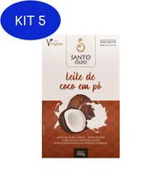 Kit 5 Leite De Coco Em Pó Santo Óleo 200G