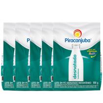 Kit 5 Leite Em Pó Desnatado Instantaneo 500g