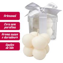 Kit 5 Lembrancinhas Vela Aromatica Mini Bubble Na Caixinha