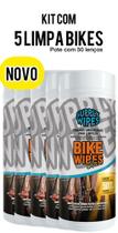 Kit 5 Lenço Pano Toalhas Umedecidas Limpa Bike