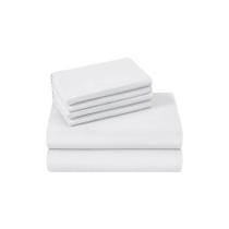 Kit 5 Lençois Plano Hotelaria Solteiro 250cm x 160cm 80%Algodão 20%Poliester