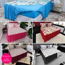 Kit 5 Lençol Colcha Super king Malha 3 Pçs Estampas Sortidas Kit 5 Lençol Colcha Super king Malha 3 Pçs Estampas Sortidas