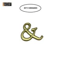 Kit 5 Letra & Dourado 2,1x2,2cm Acessório Artesanato Kit 5 Letra & Dourado 2,1x2,2cm Acessório Artesanato