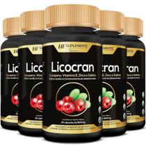 Kit 5 Licocran + Vit E Zinco Selenio 30Caps 820Mg Hf