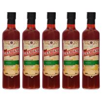 Kit 5 Licores Banana Paratiense 500 ml Cachaça Piña Colada Lembrancinha Frutado Presente Presenteável Cachaça Presente