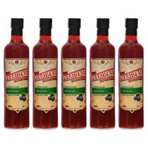 Kit 5 Licores Jabuticaba Paratiense 500 ml Coquetéis Exótimos Cachaça Lembrancinha Presente Presenteável