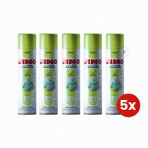 Kit 5 Limpa Box Banheiro Jimo Aerossol 400ml Espuma Ativa Spray Vidros Blindex Brilho Remove Manchas 3x1