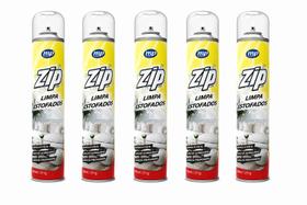 Kit 5 Limpa Estofados Higienização a Seco Zip Clean Limpeza Profunda 300ML Mundial Prime
