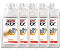 Kit 5 Litros De Óleo Para Motor Castrol GTX 20w50 Mineral API SL