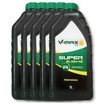 Kit 5 Litros Óleo SL 15w40 Super V-Max Semissintético Motores Flex Turbo