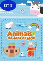 Kit 5 Livro Colorindo No Banho - Animais Da Arca De Noe