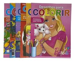 Kit 5 Livro Infantil Para Desenhar Pintar Colorir