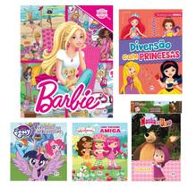 Kit 5 livros de atividades, histórias e colorir - Barbie