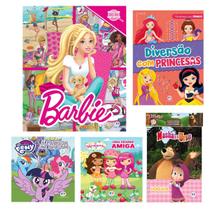 Kit 5 livros de atividades, histórias e colorir - Barbie