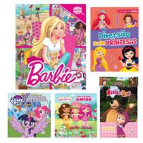 Kit 5 Livros De Atividades, Histórias E Colorir - Barbie - Ciranda Cultural