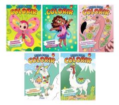 Kit 5 Livros De Colorir Para Meninas - Presente Pra Crianças