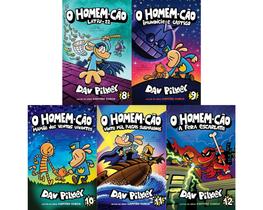 Kit 5 Livros - O Homem-Cão Volumes 8 ao 12 - Dav Pilkey