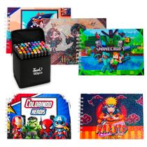 Kit 5 Livros Para Colorir Com Canetinha Desenho Infantil - Toys 2u