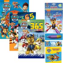 Kit 5 Livros Patrulha Canina Giz de Cera + 365 Atividades + 365 Desenhos + Aquabook + Banho Kit 5 Livros Patrulha Canina Giz de Cera + 365 Atividades + 365 Desenhos + Aquabook + Banho