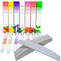 KIT 5 Lixa Unha Banana Lavável 100/180 +5hidratante Cutícula