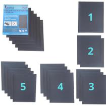 Kit 5 lixas 1200 D'água Lixamento Polimento Acabamento Superfície Grão Plástico Metal Folha Kit 5 lixas 1200 D'água Lixamento Polimento Acabamento Superfície Grão Plástico Metal Folha