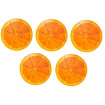 KIT 5 Lixas De Unhas Em E.v.a. Frutas - Laranja E Limão Lembrancinha Manicure