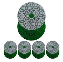 kit 5 Lixas Diamantadas Seca e Úmida Floral Ouro 800 - Ø100mm - Audaz Ferramentas