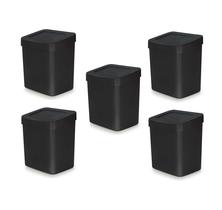 Kit 5 Lixeiras De Pia Cozinha 2,5L Banheiro Lavabo Pequena Kit 5 Lixeiras De Pia Cozinha 2,5L Banheiro Lavabo Pequena