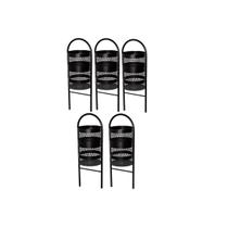 Kit 5 Lixeiras para Pátios Parques Redonda em Tela de Moeda Kit 5 Lixeiras para Pátios Parques Redonda em Tela de Moeda