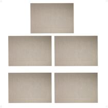 Kit 5 Lugar Americano Prático Resistente Em Frame 45X30 Nude