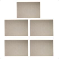 Kit 5 Lugar Americano Prático Resistente em Frame 45x30 Nude