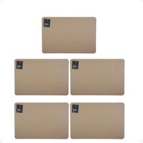Kit 5 Lugar Americano Premium Trama 45X30 cm Nude Paramount