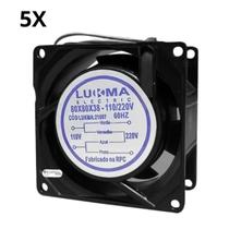 Kit 5 lukma ventoinha (80x80x38mm) 110/220v Kit 5 lukma ventoinha (80x80x38mm) 110/220v