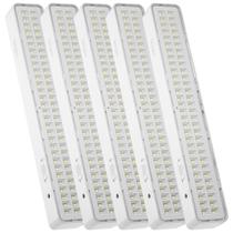 Kit 5 Luminaria De Emergência Luz Emergencial Residencial Empresa Bivolt 6500k 127v 220v Branca Fria Kit 5 Luminaria De Emergência Luz Emergencial Residencial Empresa Bivolt 6500k 127v 220v Branca Fria