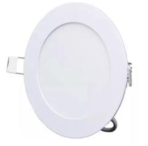 Kit 5 Luminária De Led Redondo 6w 3000k Branco Quente Bivolt
