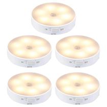 Kit 5 Luminária Lâmpada Led Sensor Presença Recarregável USB