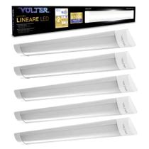 Kit 5 Luminaria Led Sobrepor Linear 18w 6500k Bivolt 60cm Kit 5 Luminaria Led Sobrepor Linear 18w 6500k Bivolt 60cm